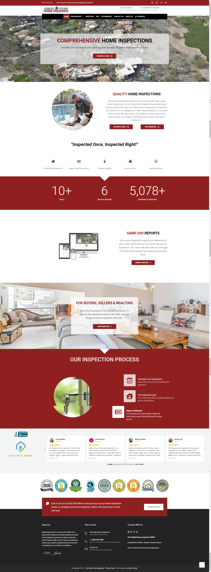 First Step Home Inspectors website home inspectors website folsom>