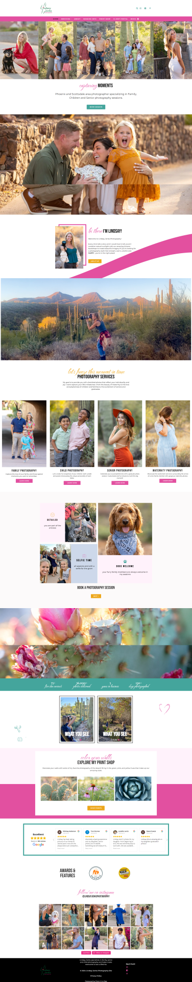 Lindsay Jenks Photography Website photography website design folsom>