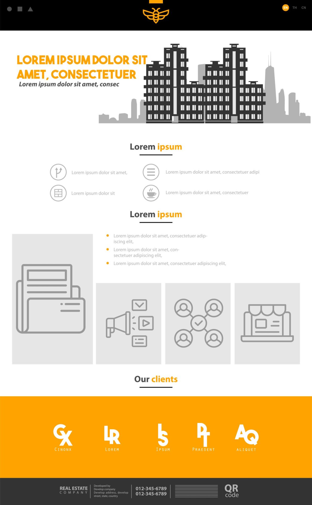 one page website mock up for folsom web design>