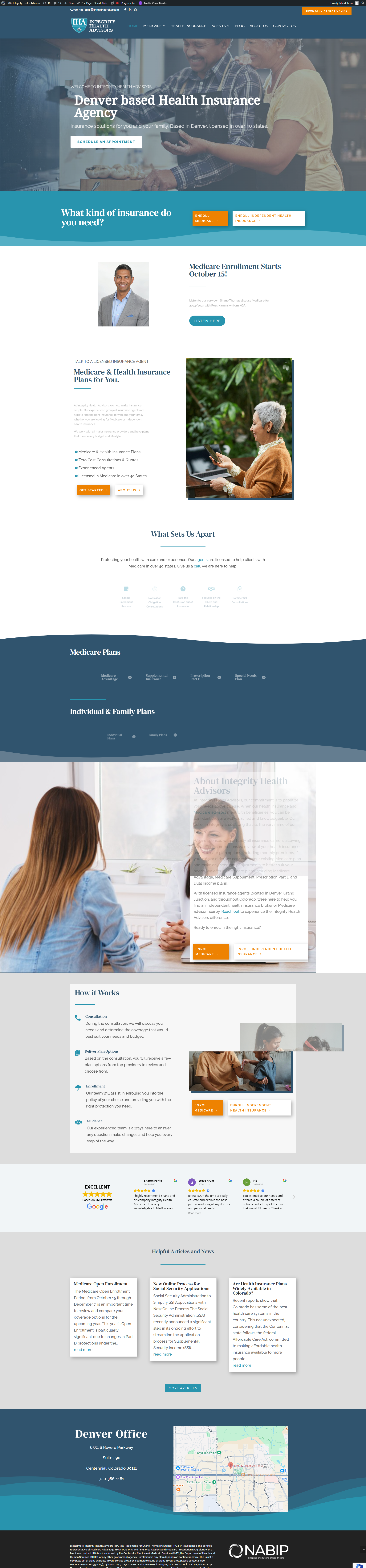 integrity health advisors folsom medicare website design>